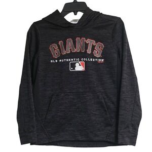 San Francisco Giants MLB‎ Authentic Collection Black Hoodie Boys Youth Sz 10-12